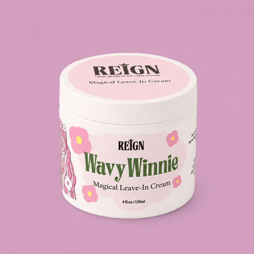 REIGN Magical Leave In Cream sulfate free leave in conditioner and curl cream for kids with curly hair front of bottle