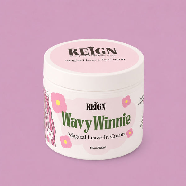 REIGN Magical Leave In Cream sulfate free leave in conditioner and curl cream for kids with curly hair front of bottle