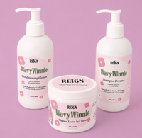 REIGN Full Crown Set complete curl care routine for kids sulfate free shampoo conditioner and leave in cream
